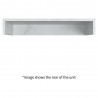 Kenzo 600mm Wall Hung White Marble Basin Shelf & Bottle Trap