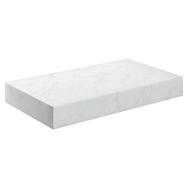 Kenzo 800mm Wall Hung Marble Basin Shelf & Bottle Trap