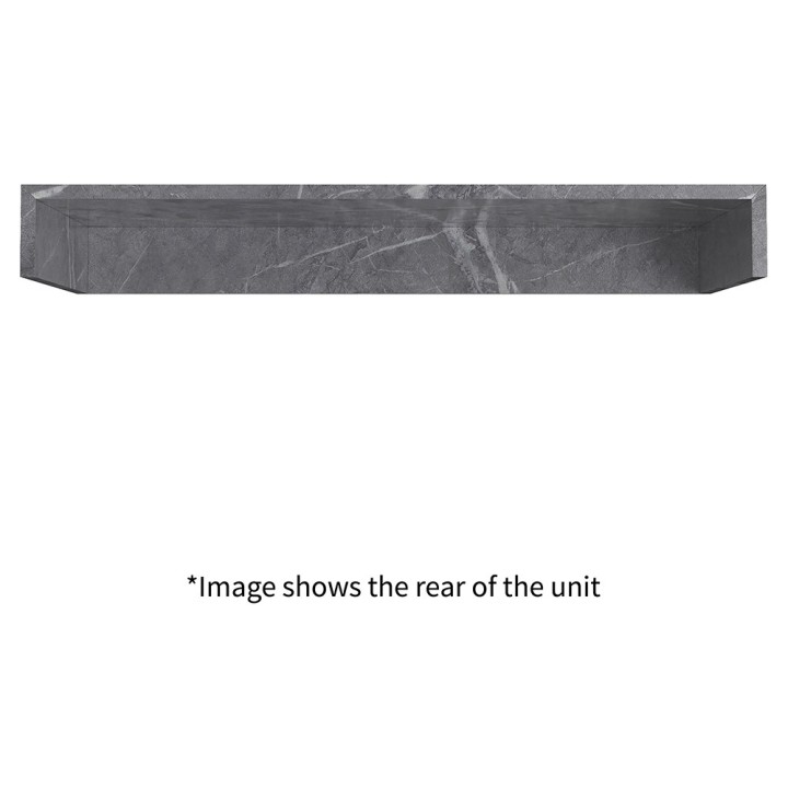 Kenzo 800mm Wall Hung Marble Basin Shelf & Bottle Trap