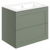 Kensworth 615mm Wall Hung 2 Drawer Basin & Vanity Unit