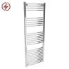 500mm (w)  x 1400mm (h) Electric Curved Chrome Towel Rail (Single Heat or Thermostatic Option)