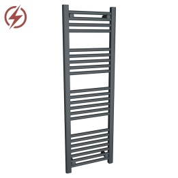 400mm (w) x 1200mm (h) Electric "Anthracite" Towel Rail (Single Heat or Thermostatic Option)