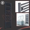 400mm (w) x 1600mm (h) Electric "Anthracite" Towel Rail (Single Heat or Thermostatic Option)