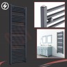 500mm (w) x 1600mm (h) Electric "Anthracite" Towel Rail (Single Heat or Thermostatic Option)