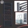 600mm (w) x 1600mm (h) Electric "Anthracite" Towel Rail (Single Heat or Thermostatic Option)