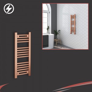 300mm (w) x 800mm (h) Electric "Brushed Copper" Towel Rail