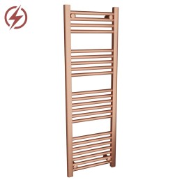 400mm (w)  x 1200mm (h) Electric "Brushed Copper" Towel Rail