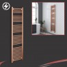 400mm (w)  x 1600mm (h) Electric "Brushed Copper" Towel Rail