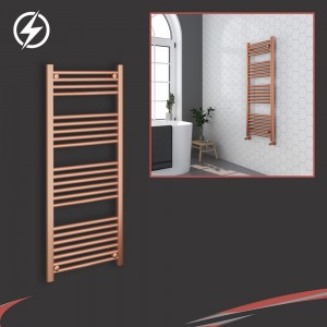 500mm (w)  x 1200mm (h) Electric "Brushed Copper" Towel Rail