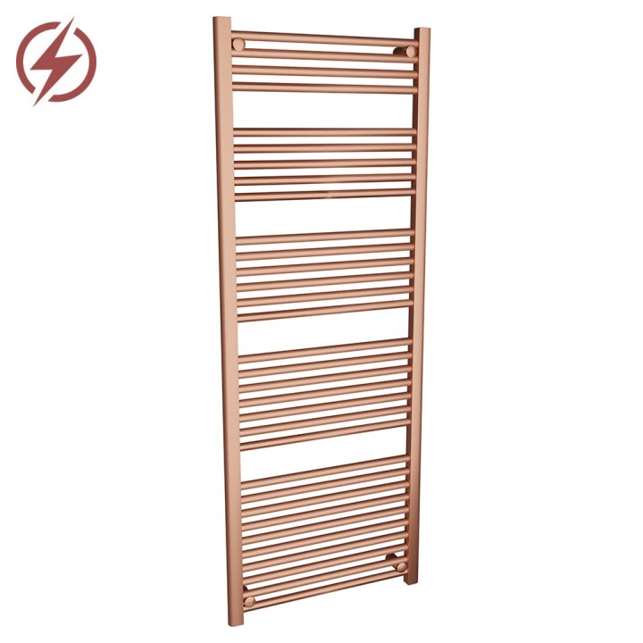 600mm (w)  x 1600mm (h) Electric "Brushed Copper" Towel Rail