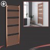 600mm (w)  x 1600mm (h) Electric "Brushed Copper" Towel Rail