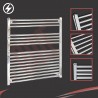 900mm (w) x 900mm (h) Electric Straight Chrome Towel Rail (Single Heat or Thermostatic Option)