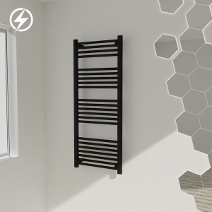 500mm (w) x 1200mm (h) Electric Black Towel Rail