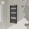 500mm (w) x 1200mm (h) Electric Black Towel Rail