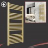 500mm (w)  x 1200mm (h) Electric "Straight Brushed Brass" Towel Rail