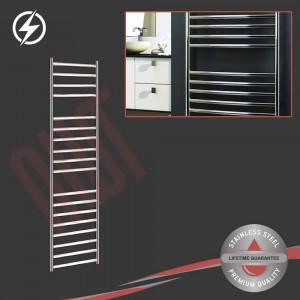 350mm (w) x 1400mm (h) Electric "Stainless Steel" Towel Rail