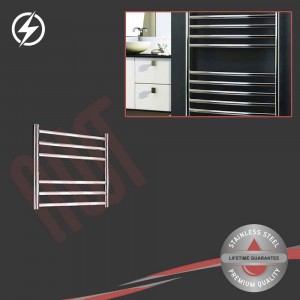 500mm (w) x 430mm (h) Electric Stainless Steel Towel Rail (Single Heat or Thermostatic Option)