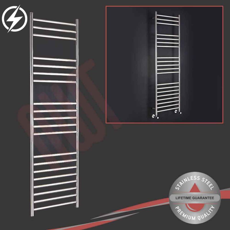 500mm (w) x 1600mm (h) Electric "Stainless Steel" Towel Rail