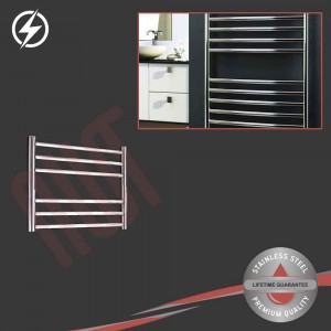 600mm (w) x 430mm (h) Electric "Polished Stainless Steel" Towel Rail