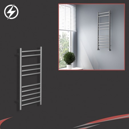 350mm (w) x 800mm (h) Electric Stainless Steel Towel Rail (Single Heat or Thermostatic Option)