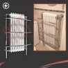 635mm (w) x 1000mm (h) Electric "Tranmere" Chrome & White Electric Traditional Towel Rail