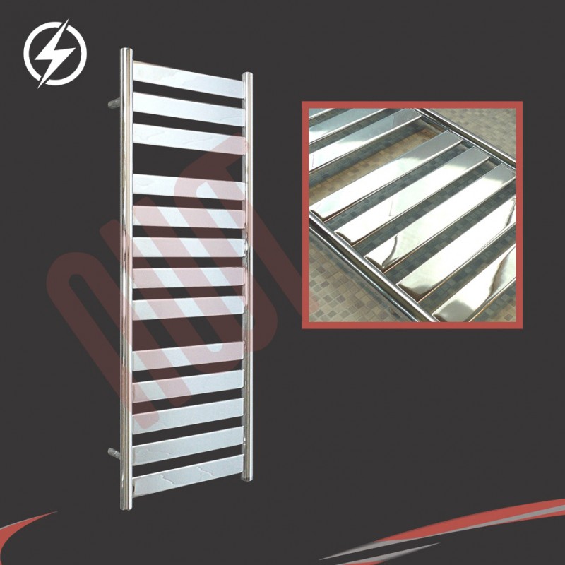 500mm (w) x 1300mm (h) Electric "Ruthin" Chrome Towel Rail