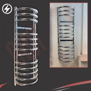 300mm (w) x 900mm (h) Electric "Buckley" Chrome Towel Rail