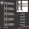 500mm (w) x 1200mm (h) Electric "Beaumaris" Chrome Towel Rail