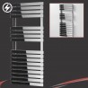 500mm (w) x 1106mm (h)  Electric "Solar" Chrome Designer Towel Rail