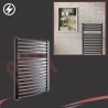 600mm (w) x 800mm (h) Electric "Ellipse" Black Towel Rail