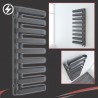 500mm(w) x 1300mm(h) Electric "Barlo" Anthracite Designer Towel Rail