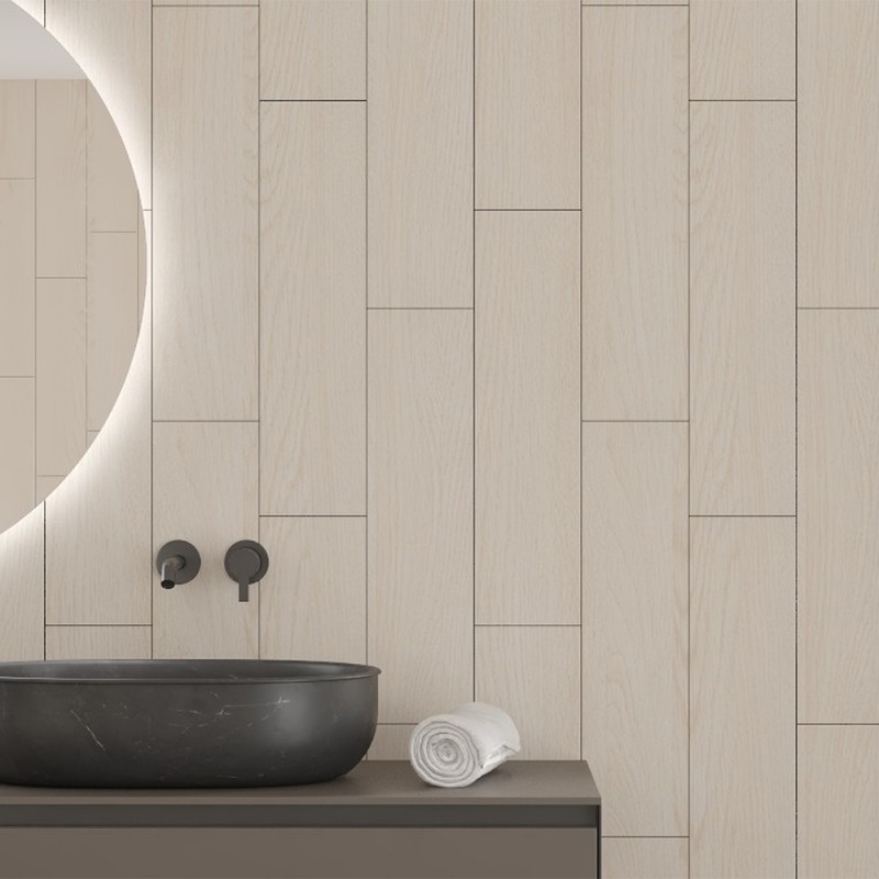 Light Wood Scandinavian Tile Effect - Fibo