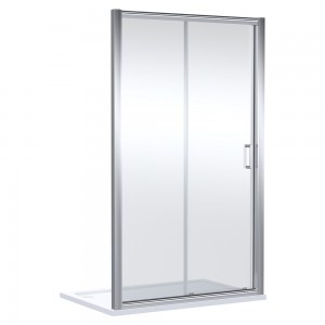 Lucie 8mm Chrome Single Sliding Shower Doors