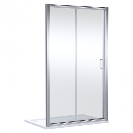 Lucie 8mm Chrome Single Sliding Shower Doors