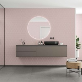 Dusky Pink Hexagonal Urban Tile Effect - Fibo