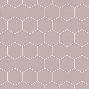 Dusky Pink Hexagonal Urban Tile Effect - Fibo