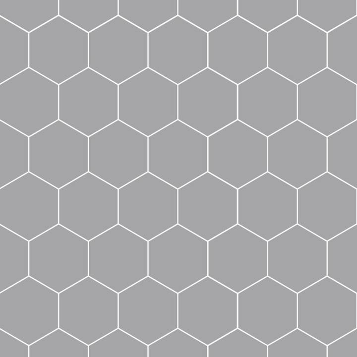 Medium Grey Hexagonal Urban Tile Effect - Fibo - Closeup