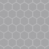 Medium Grey Hexagonal Urban Tile Effect - Fibo - Closeup