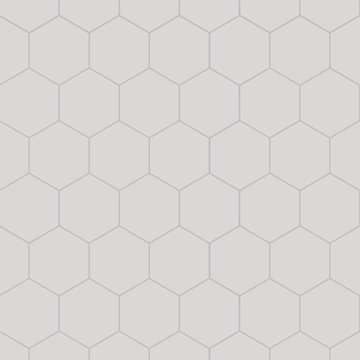 White Silk Hexagonal Urban Tile Effect - Fibo - Closeup