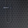 Black Silk Hexagonal Urban Tile Effect - Fibo - Closeup