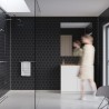 Black Silk Hexagonal Urban Tile Effect - Fibo