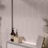 Dusky Pink Elongated Hexagonal Urban Tile Effect - Fibo