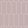 Dusky Pink Elongated Hexagonal Urban Tile Effect - Fibo - Closeup