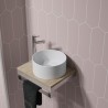 Dusky Pink Elongated Hexagonal Urban Tile Effect - Fibo