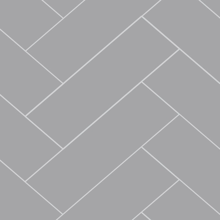 Medium Grey Herringbone Urban Tile Effect - Fibo - Closeup
