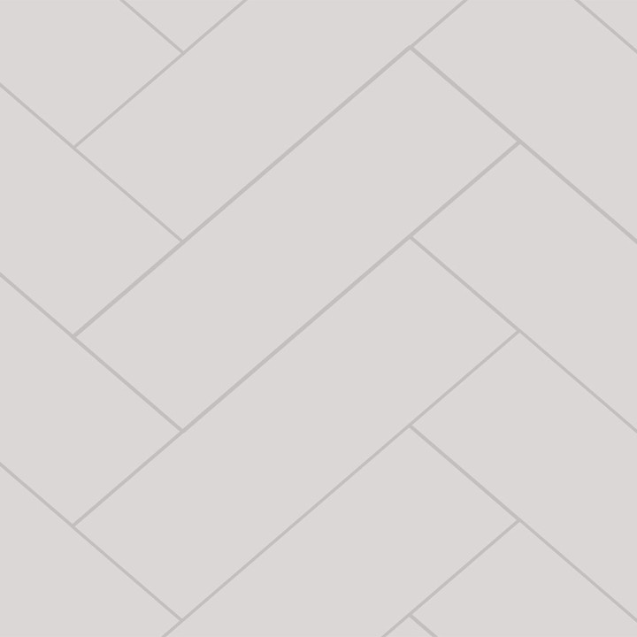 White Silk Herringbone Urban Tile Effect - Fibo - Closeup