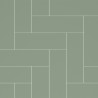 Olive Green Straight Herringbone Urban Tile Effect - Fibo - Closeup