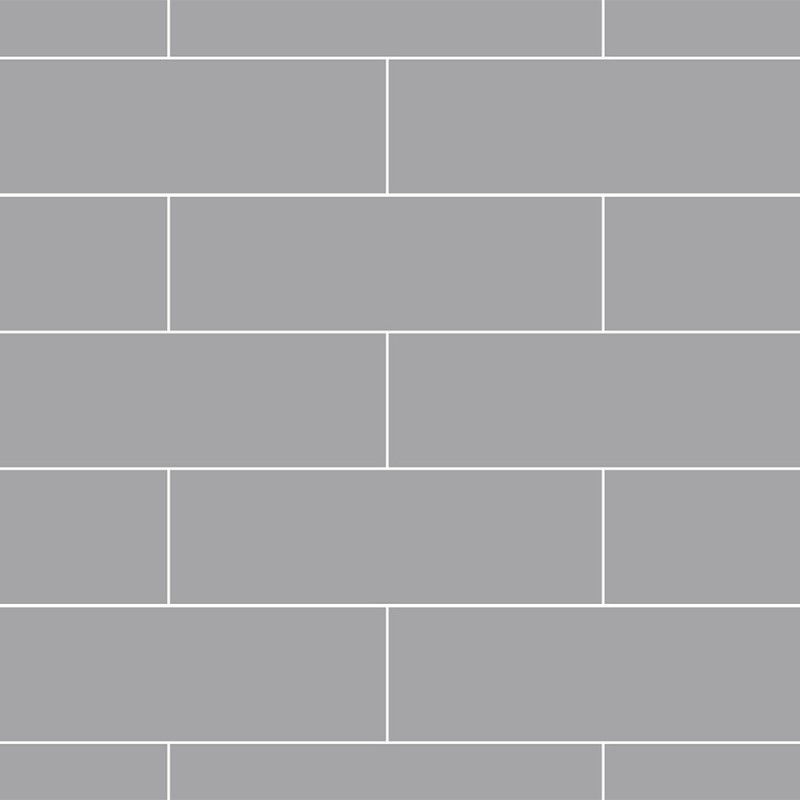 Medium Gray Metro Brick Urban Tile Effect - Fibo