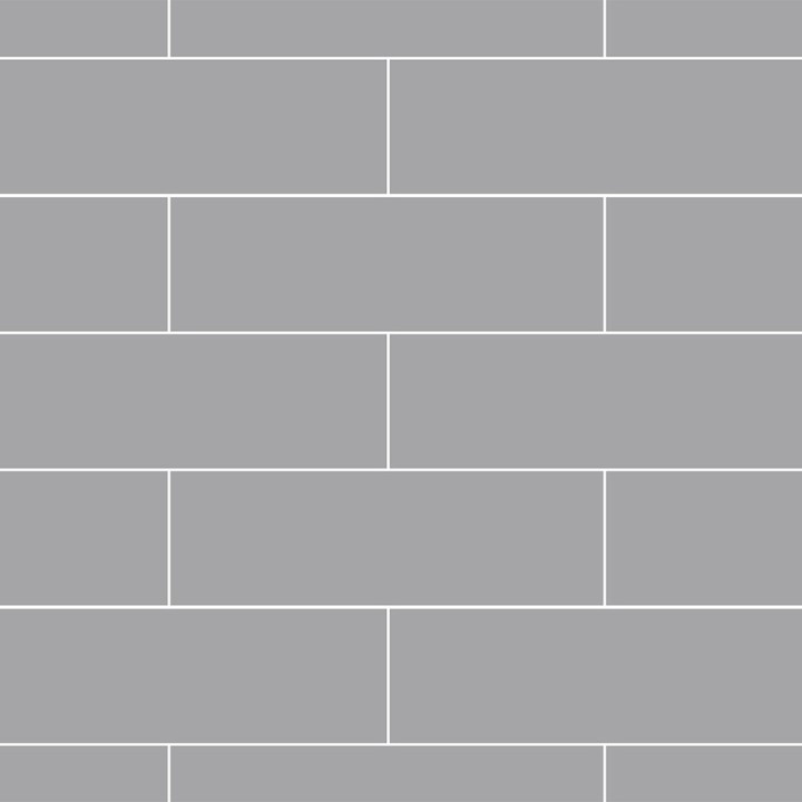 Medium Gray Metro Brick Urban Tile Effect - Fibo