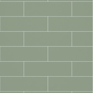 Olive Green Metro Brick Urban Tile Effect - Fibo